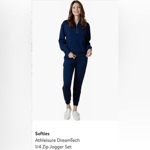 NWT Softies Dreamtech 1/4 Zip Jogger Set - XL